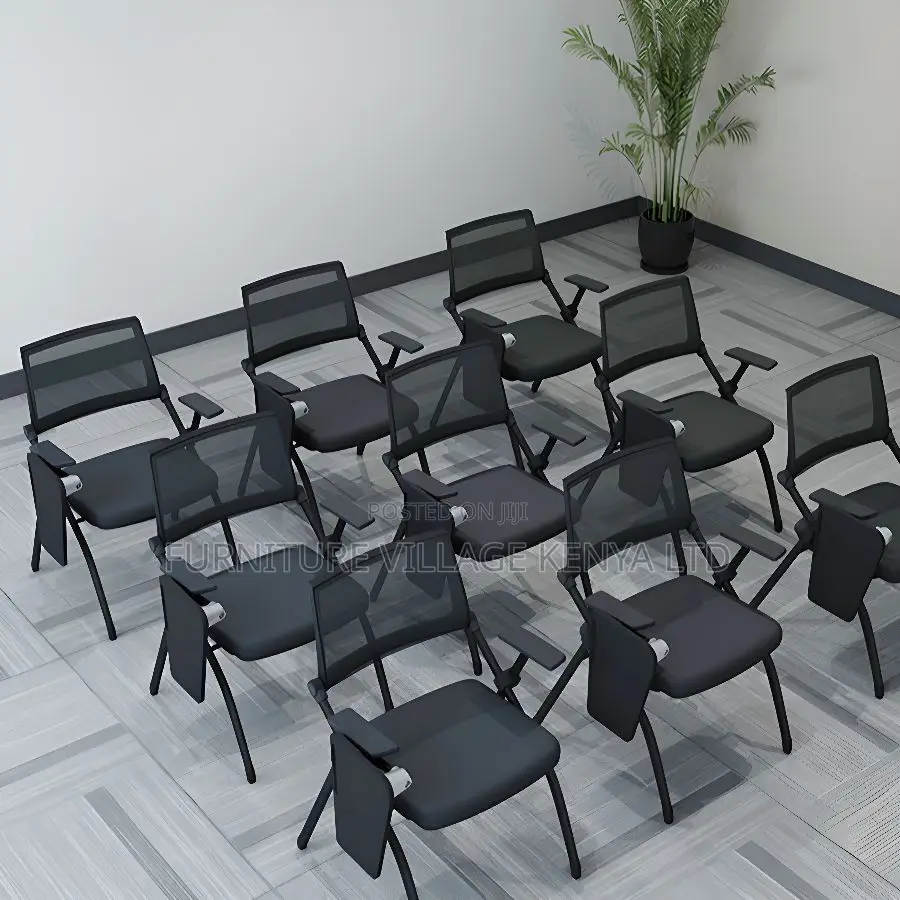 Simple Style Coal Upholstered Conference Room Chairs