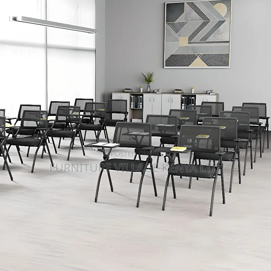 Simple Style Coal Upholstered Conference Room Chairs