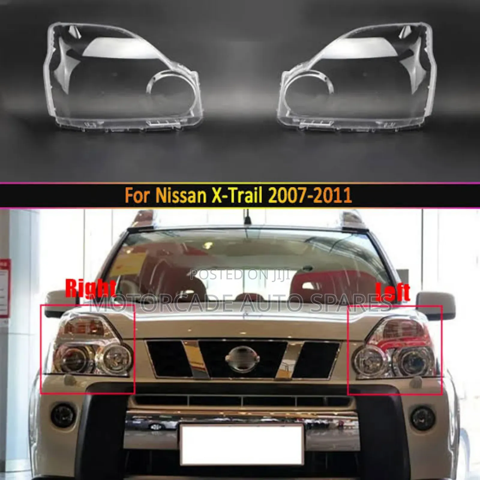 Nissan Xtrail T31 Headlight Lens Cover