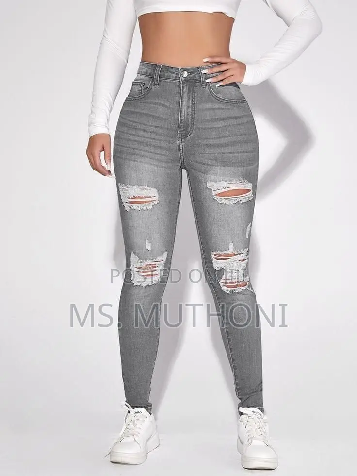 High Waist Ripped Jeans
