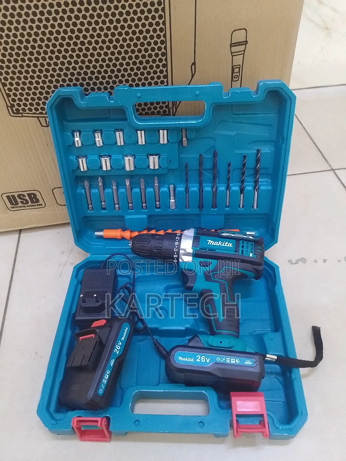 Makita 26v Cordless Electric Drill Tool Set