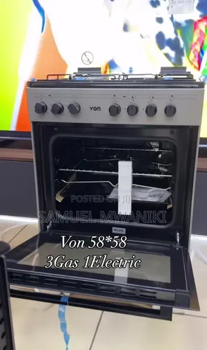 VON Cooker 3 Gas +1 Electric Hotplate With Electric Oven