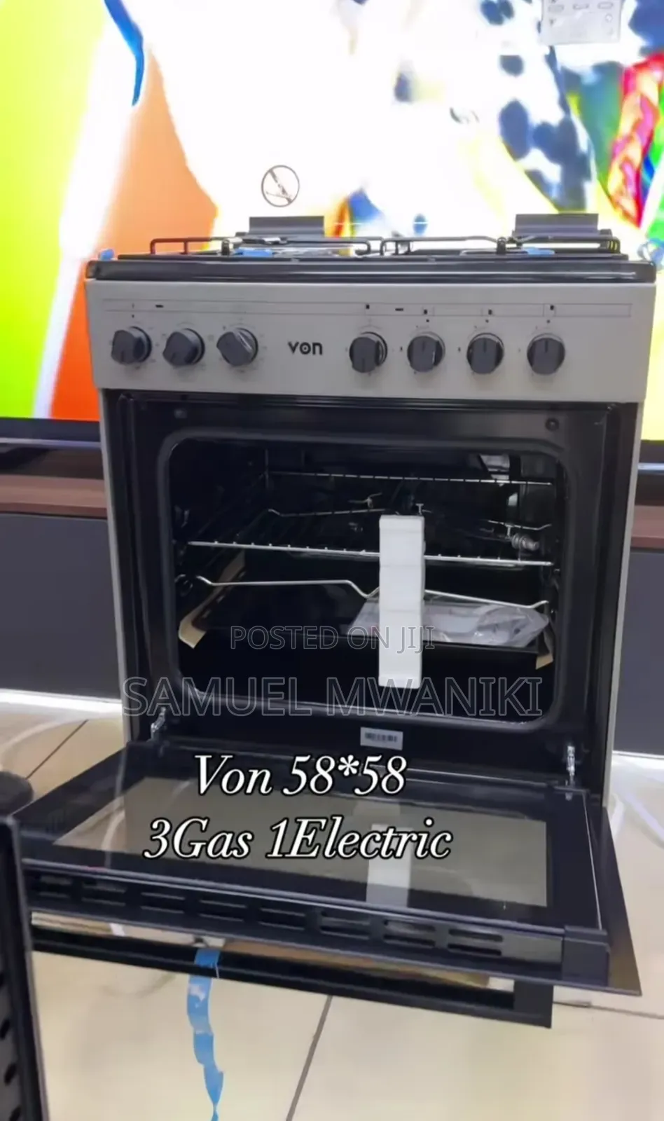 VON Cooker 3 Gas +1 Electric Hotplate With Electric Oven