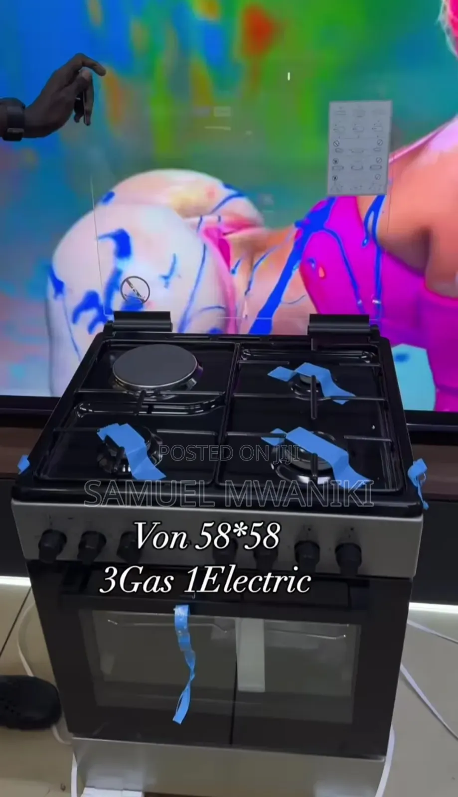 VON Cooker 3 Gas +1 Electric Hotplate With Electric Oven