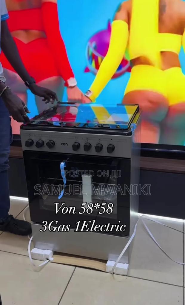 VON Cooker 3 Gas +1 Electric Hotplate With Electric Oven