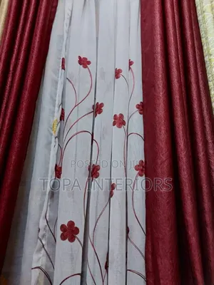 Plain Soft Maroon Door Curtains for Privacy