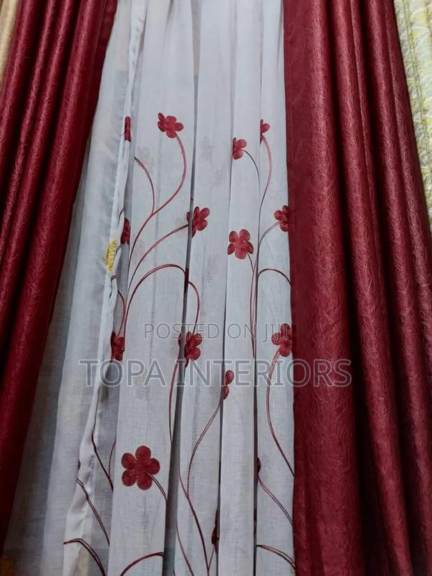 Plain Soft Maroon Door Curtains for Privacy