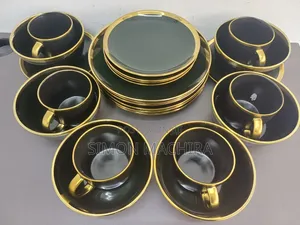Black Dinner Set 24 Pieces Dinner Set