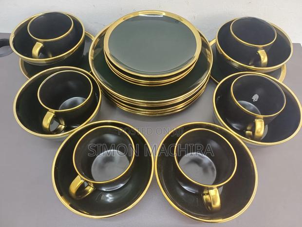 Black Dinner Set 24 Pieces Dinner Set - main view
