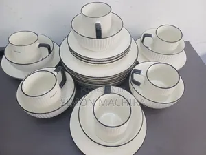 White 24pcs Concise Dinner Set