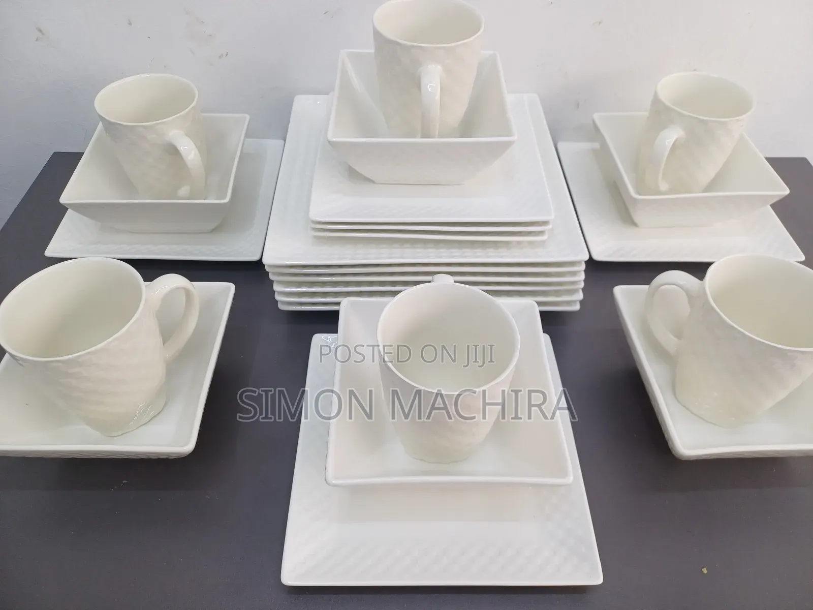 24pieces Ceramic Square Dinner Set