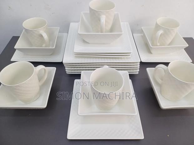 24pieces Ceramic Square Dinner Set - main view