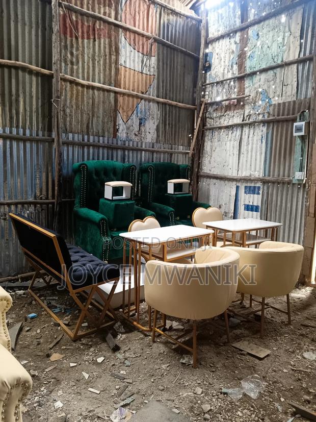 Pedicure Set, Platform, Waiting Bench and 2 Manicure Sets. - main view