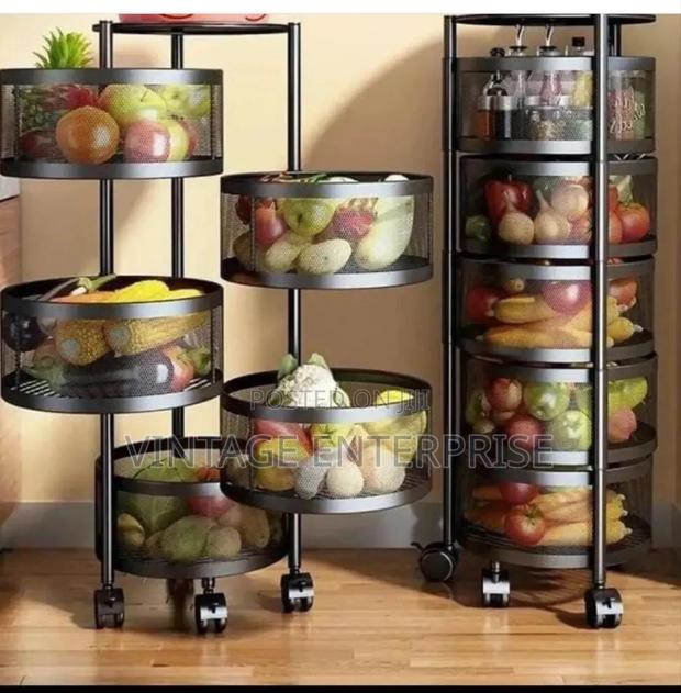 5tier Round Fruit Rack , Fruit Rack Organizer