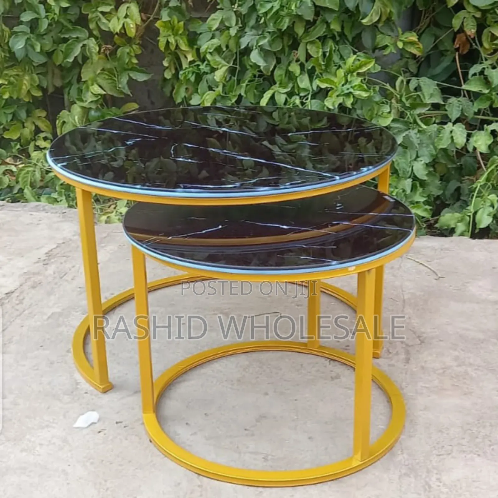 Marble Glass Black Table