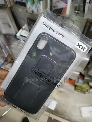 Shiny Balck XR Leather Wrist Strap Case With Stand