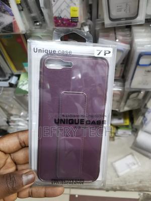 Maroon 7pleather Wrist Strap Case With Stand - thumbnail 2