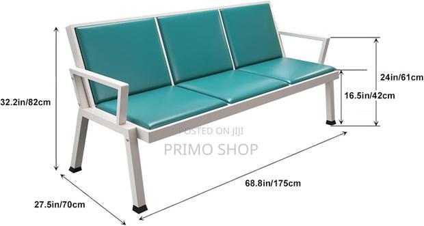 Waiting Room Chairs for Clinic, Office, School, Salon(Blue) - thumbnail 3