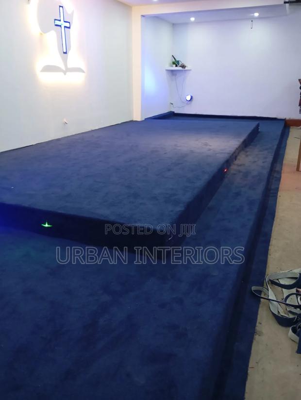 Navy Blue Church Carpet