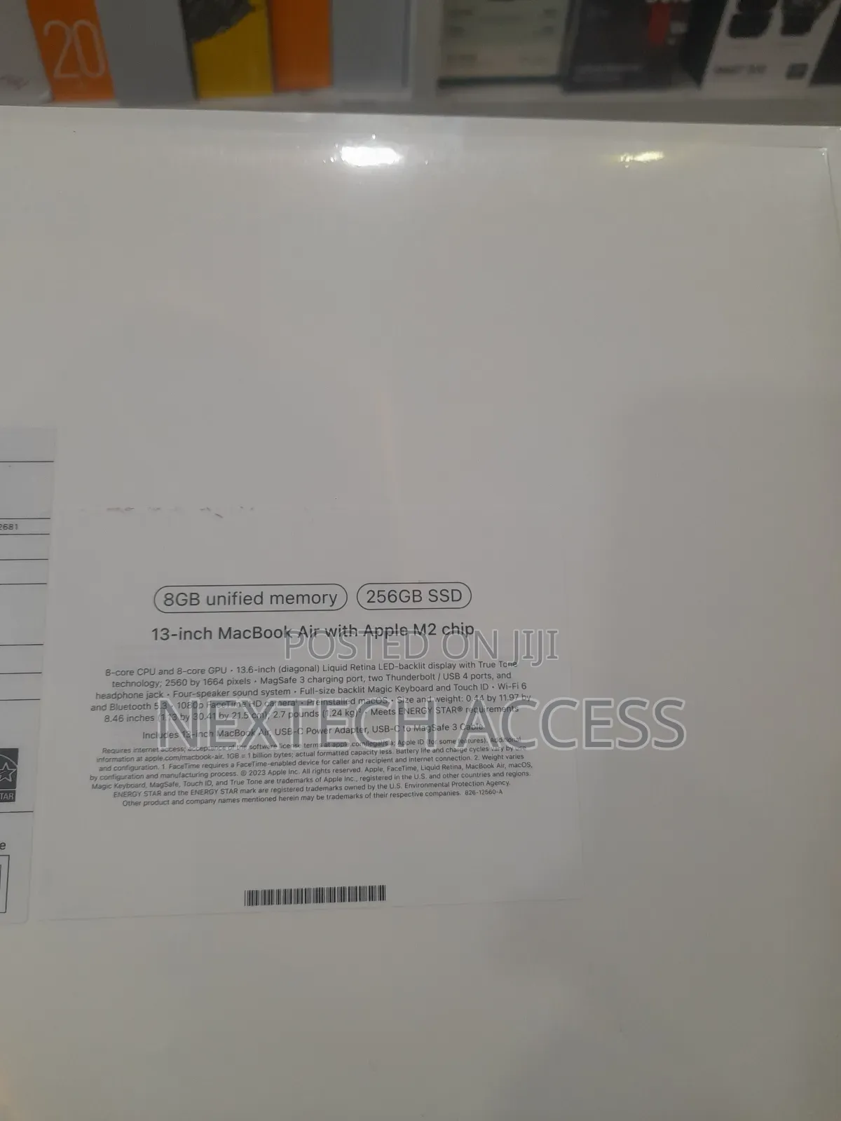 New Laptop Apple MacBook Air 8GB Apple M2 SSD 256GB