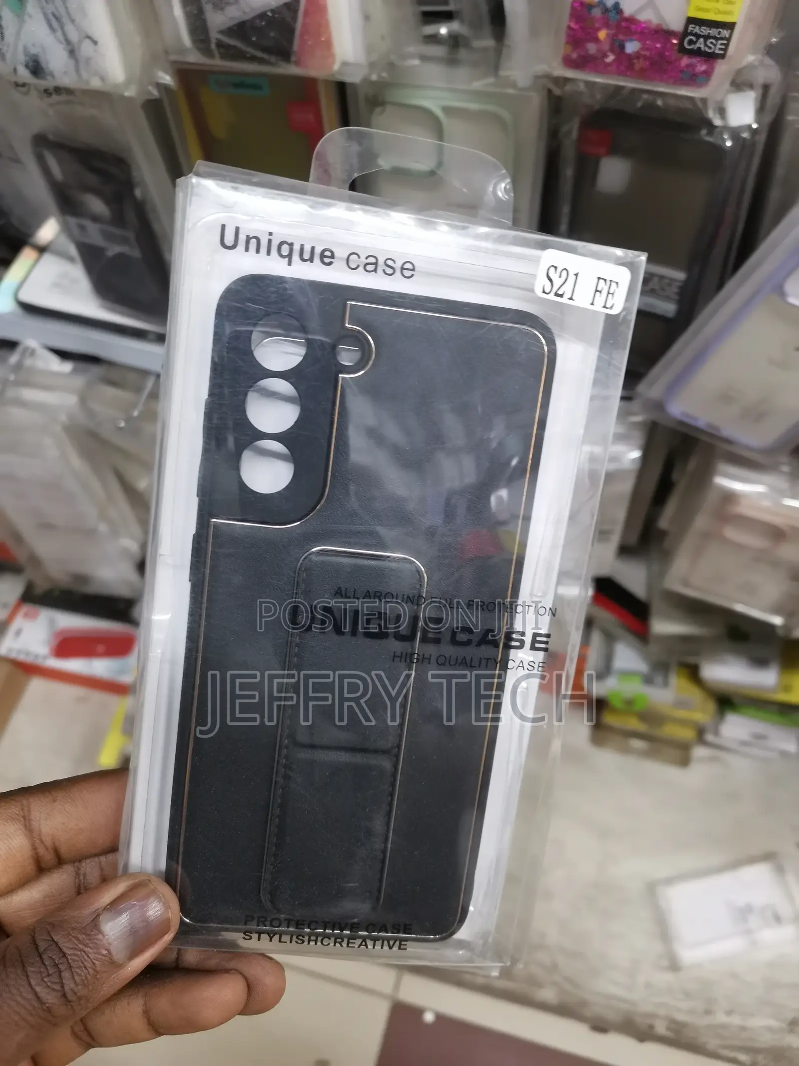 Black Galaxy S21 Fewithgrip Multi-Functional Magnetic Strap