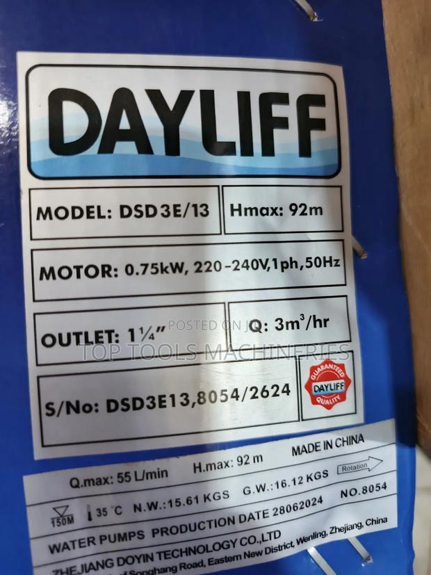 Dayliff 1hp Submersible Pump - thumbnail 3