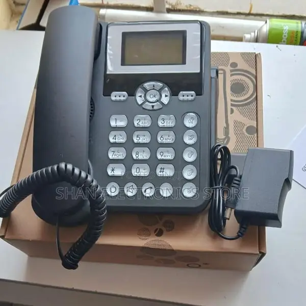 Single SIM Desk Phone With Antenna – Black Huawei ;