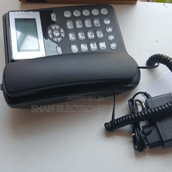 – Black - Sim Card GSM Desktop Phone/GSM Landline Phone