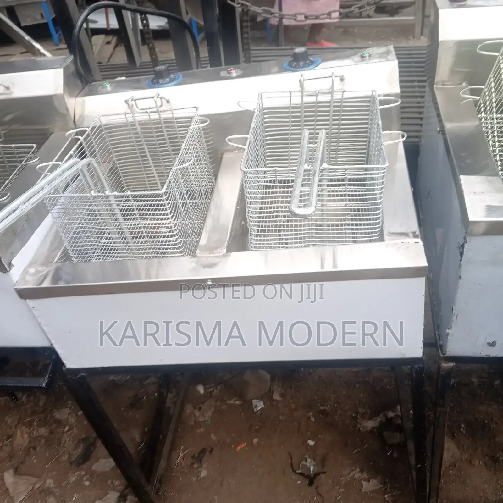 With Stand Stainless Steel Double Deep Fryers