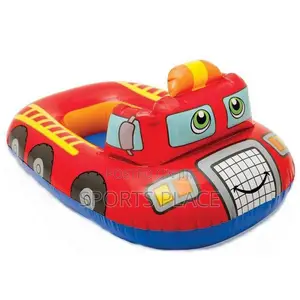 Inflatable Kids Fire Truck Floatie Tube for Baby Swim Ring