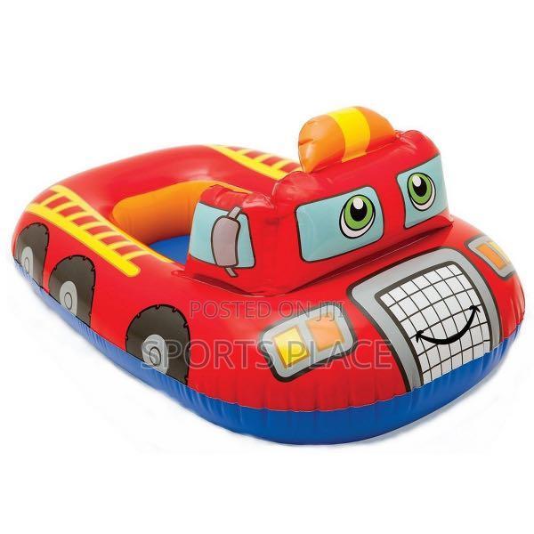 Inflatable Kids Fire Truck Floatie Tube for Baby Swim Ring