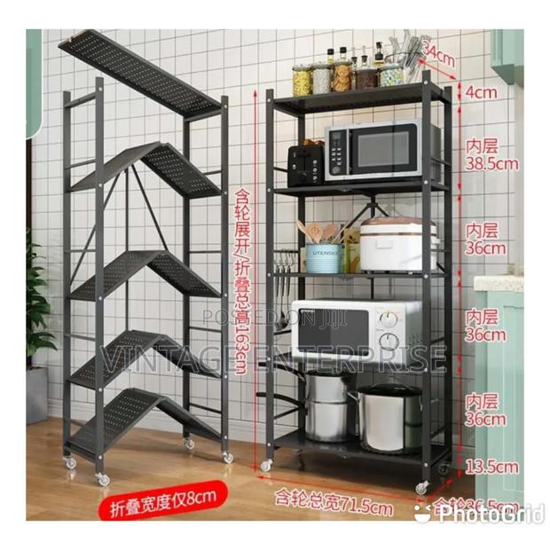 5tier Kitchen Foldable Rack