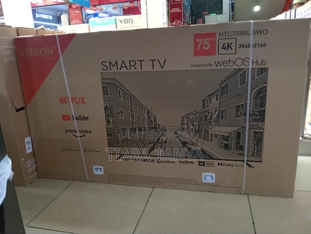 Vitron 75" UHD Frameless Smart TV, DVB-T2+SMART, - thumbnail 3