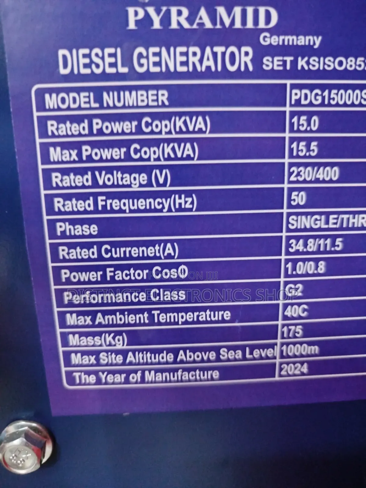 15kva Pyramid Diesel Generator