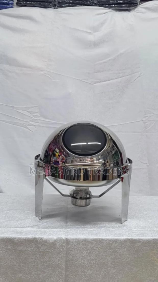 Round Roll Top Chaffing Dishes 9litre/Serving Dish Warmer - thumbnail 2