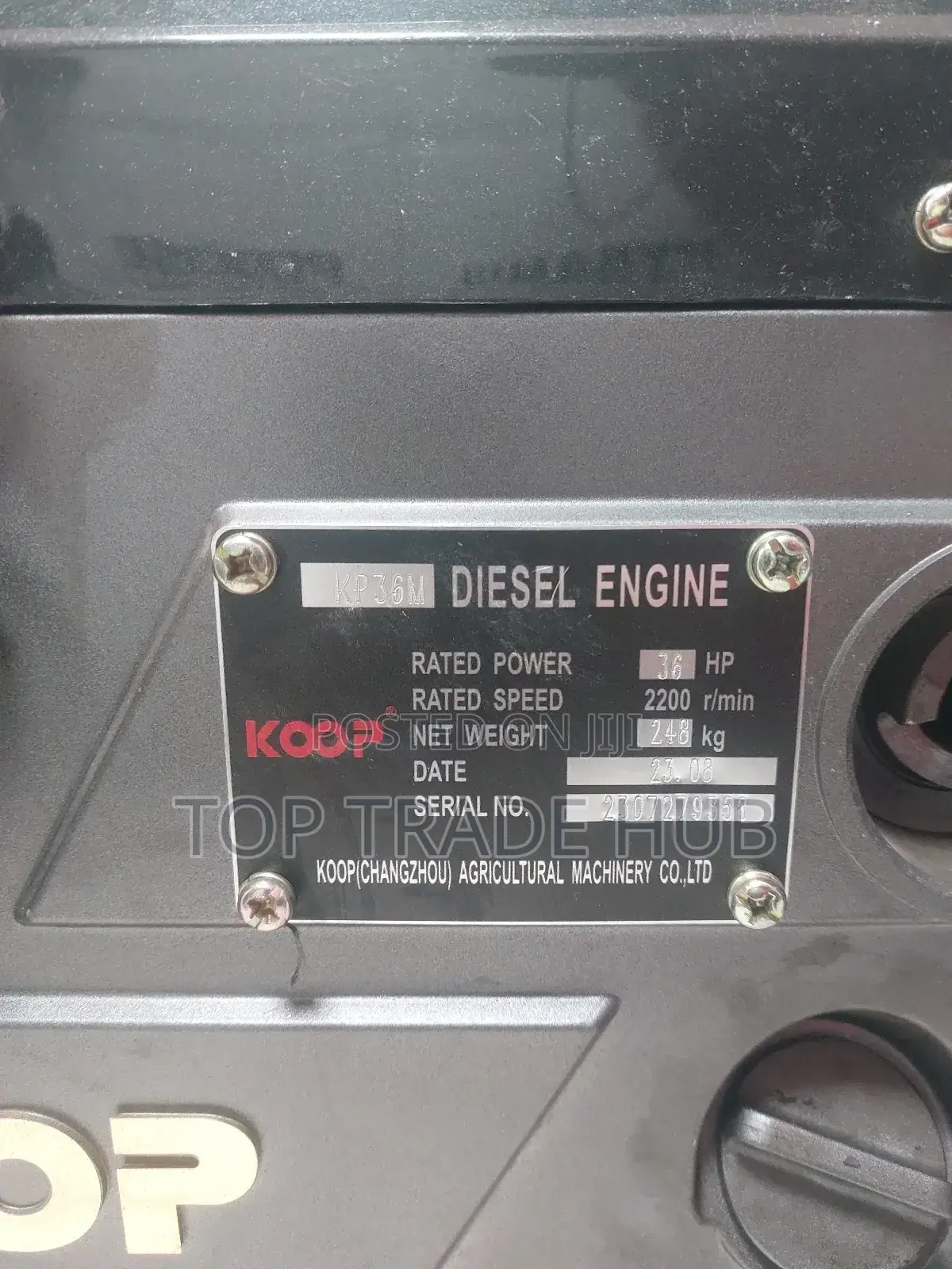 New Koop Diesel Generator 30kva - Single Phase