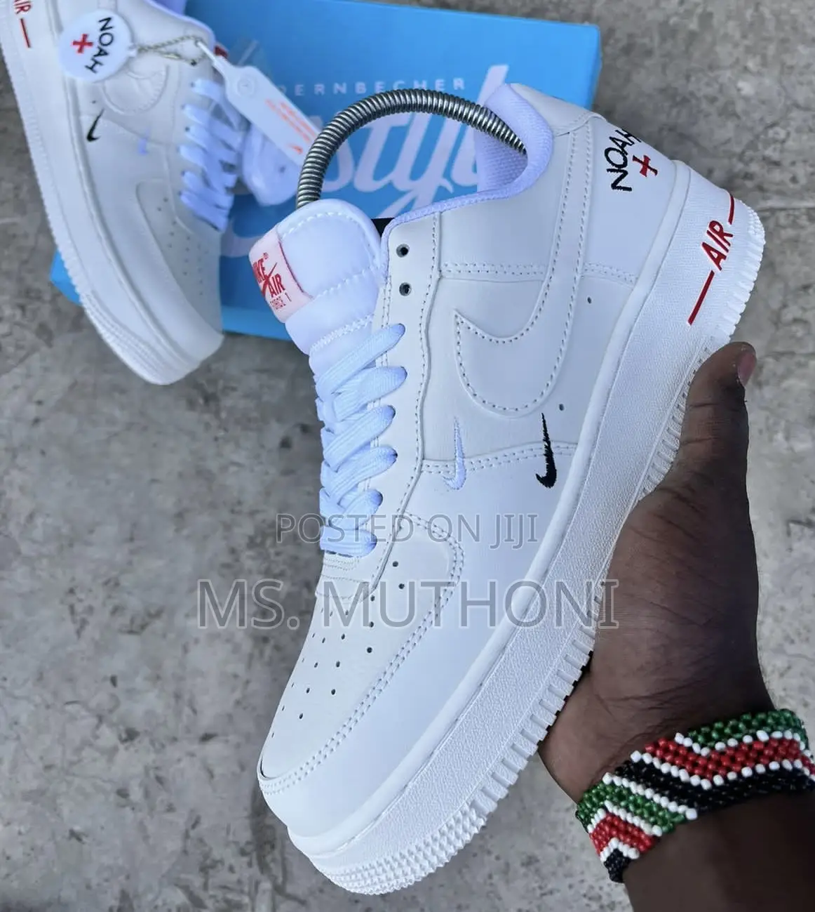 Nike AF1 Noah White Red Shoes Size 38-45