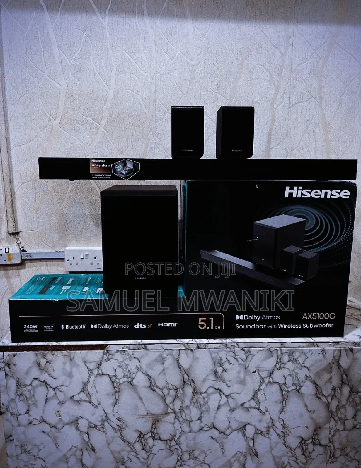 Hisense Soundbar 5.1CH 340W Wireless AX5100G