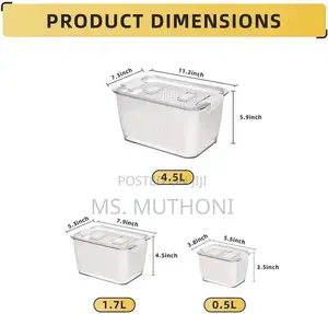 3 Fridge Organizer With Removable Tray