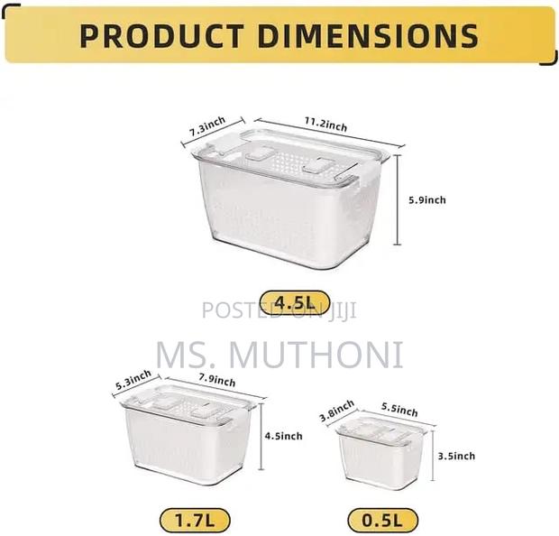 3 Fridge Organizer With Removable Tray - thumbnail 4