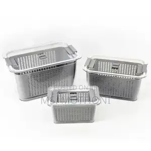 3 Fridge Organizer With Removable Tray
