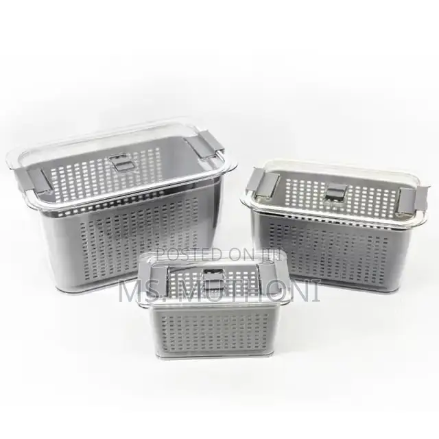 3 Fridge Organizer With Removable Tray