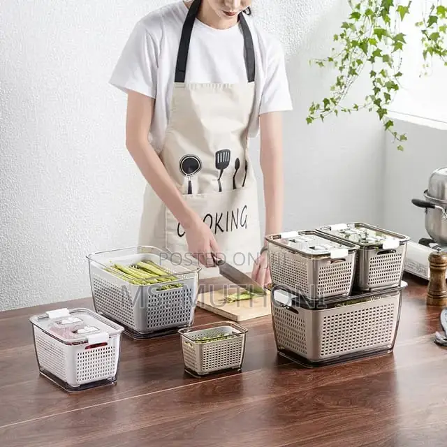 3 Fridge Organizer With Removable Tray