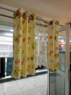 Cream Kitchen Door and Window Curtains - thumbnail 2