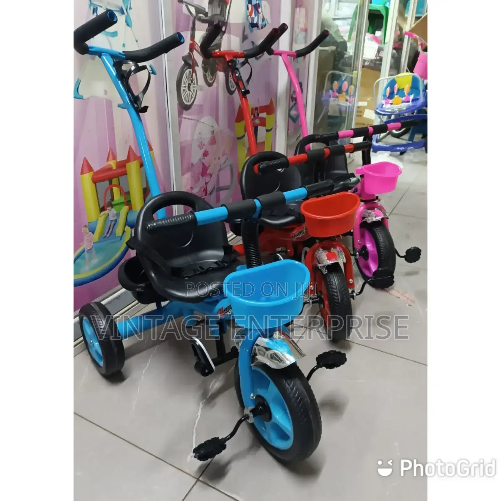 Kids Tricycles With Push Handle, Baby Tricycle