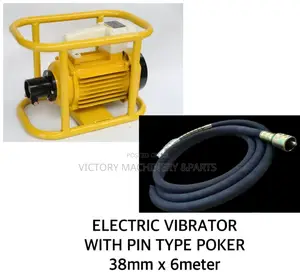 Electric Vibrator With Pin Type Poker 38mm X 6meter