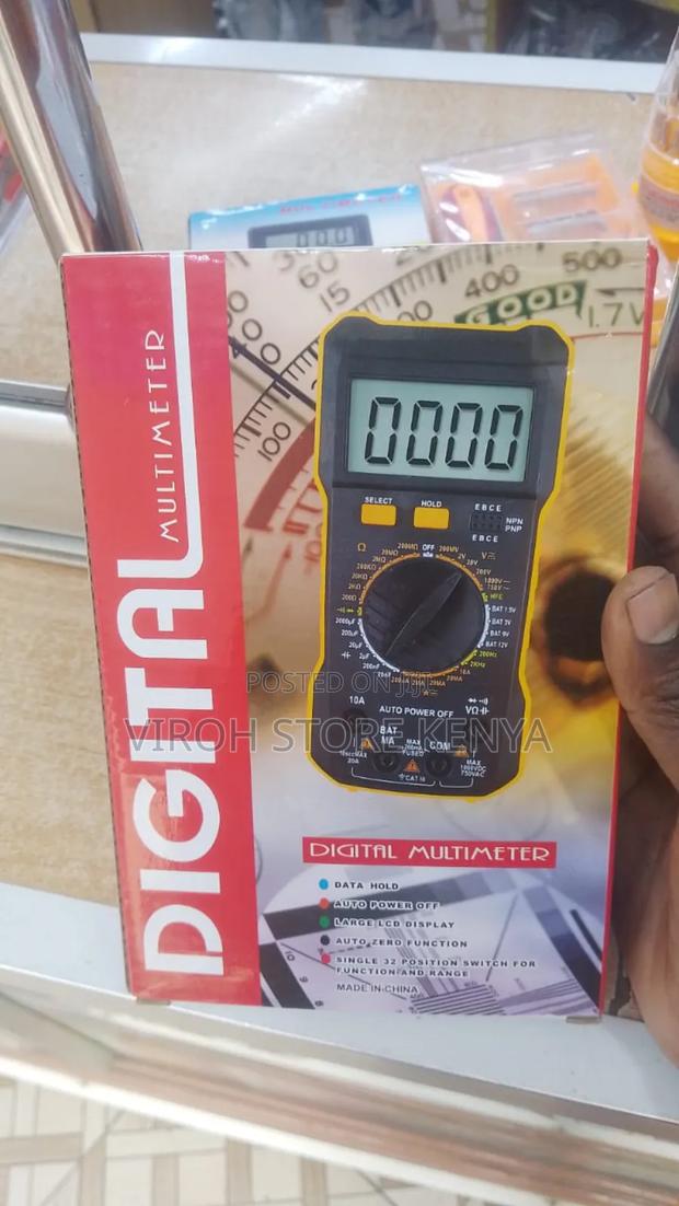 Digital Meter + Probe Wires + Batteries - main view