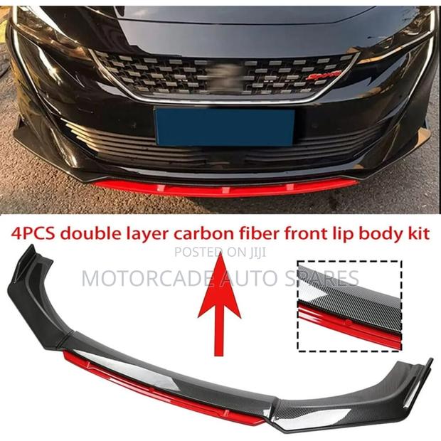Front Lip Bumper Kit Skirting Carbon Fiber Universal