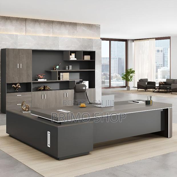 Office Table, Computer Work Desk With Cable Management - thumbnail 2