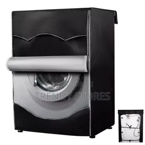 Black Waterproof Washing Machine Cover
